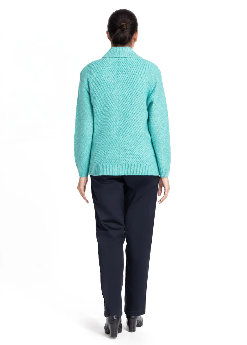 Green-Shawl Collar Full Sleeves Cardigan Sweater (25Y-008-67) - Image 2