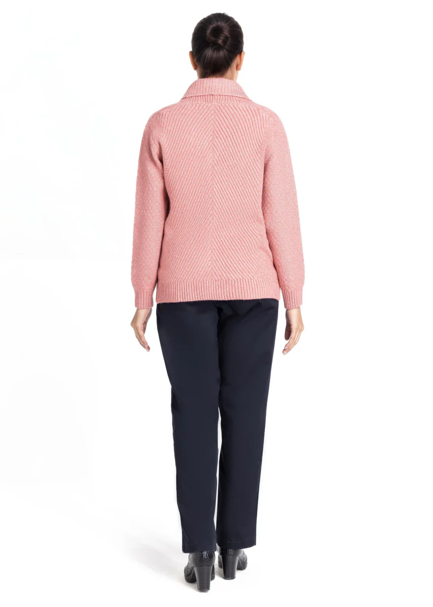 Rose-Shawl Collar Full Sleeves Cardigan Sweater (25Y-008-67) - Image 2