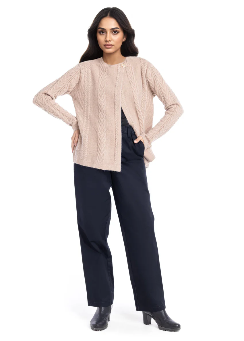 Beige-Cardigan Full Sleeves Sweater (25Y-013-67) - Image 5