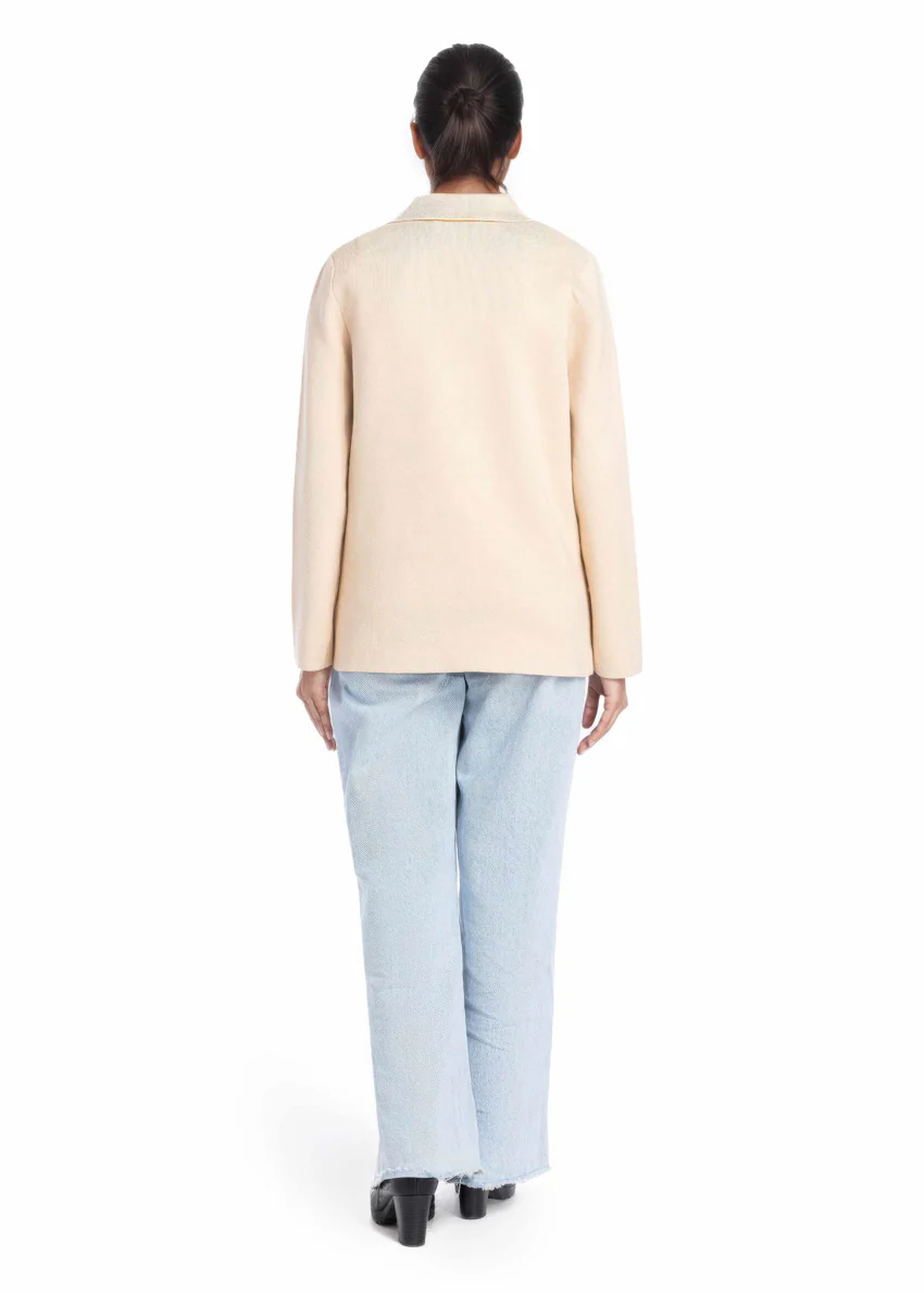 Beige-Notched Collar Full Sleeves Cardigan Sweater (25Y-030-67) - Image 2