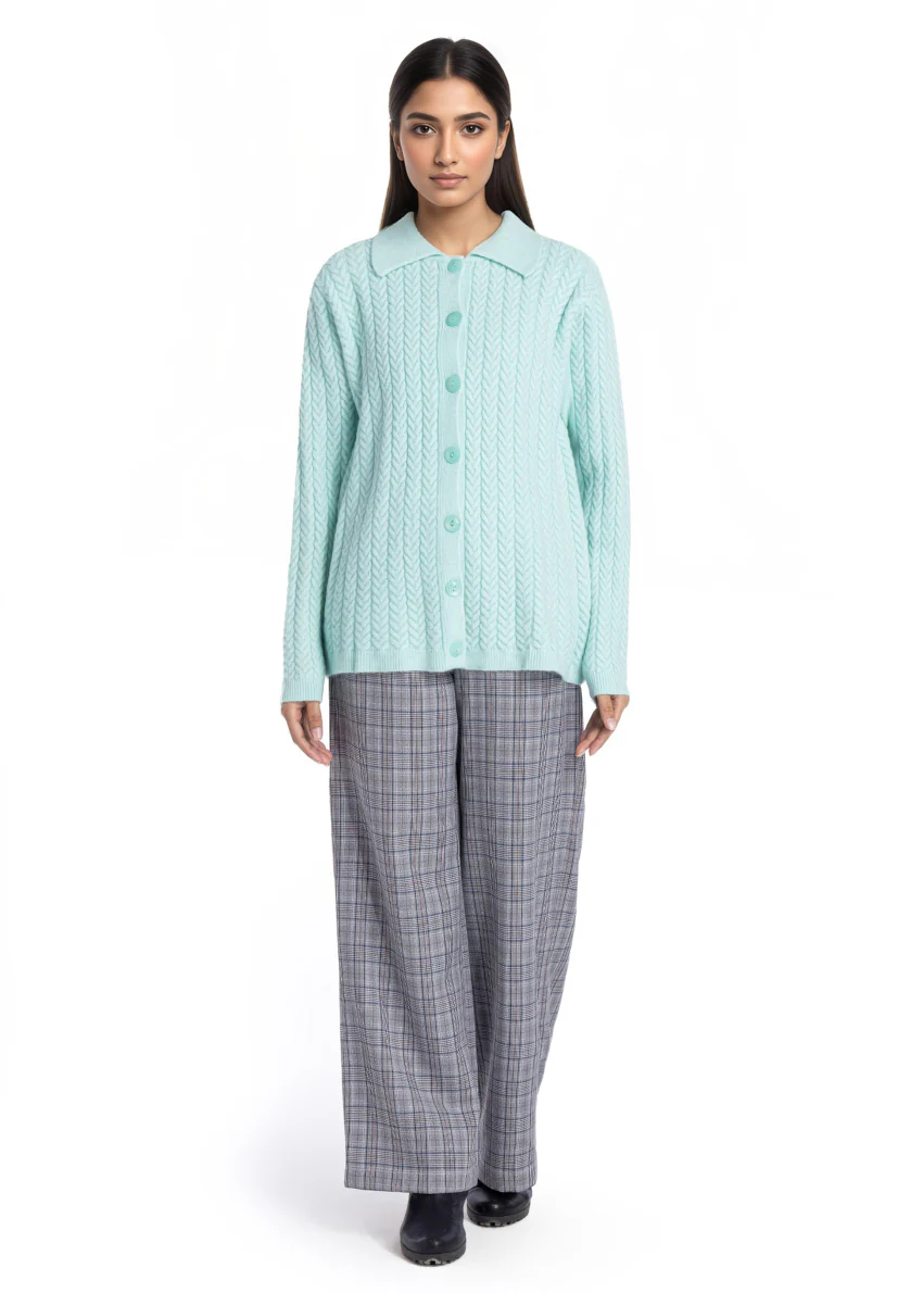 L-Turqs-Wing Collar Full Sleeves Cardigan Sweater (25Y-033-67) - Image 5