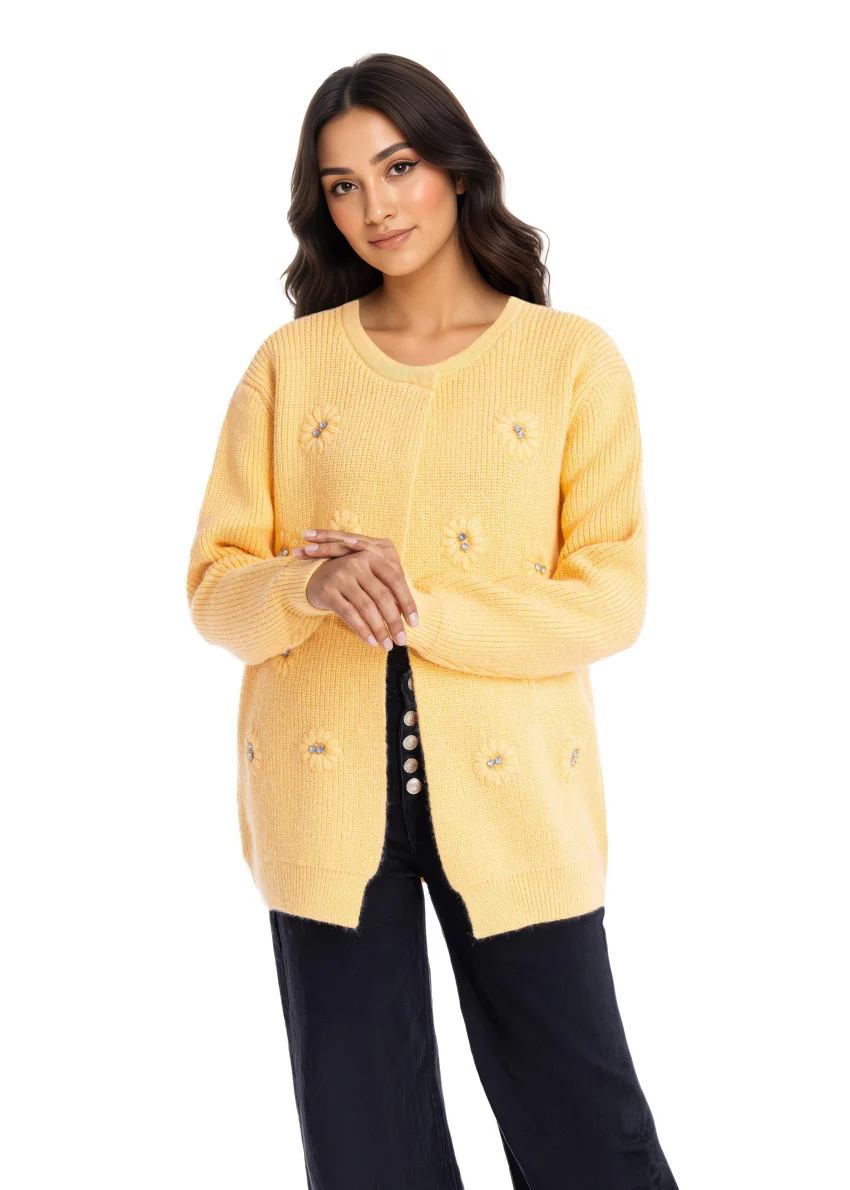 Vanilla-Round Neck Full Sleeves Cardigan Sweater (25Y-035-67) - Image 3
