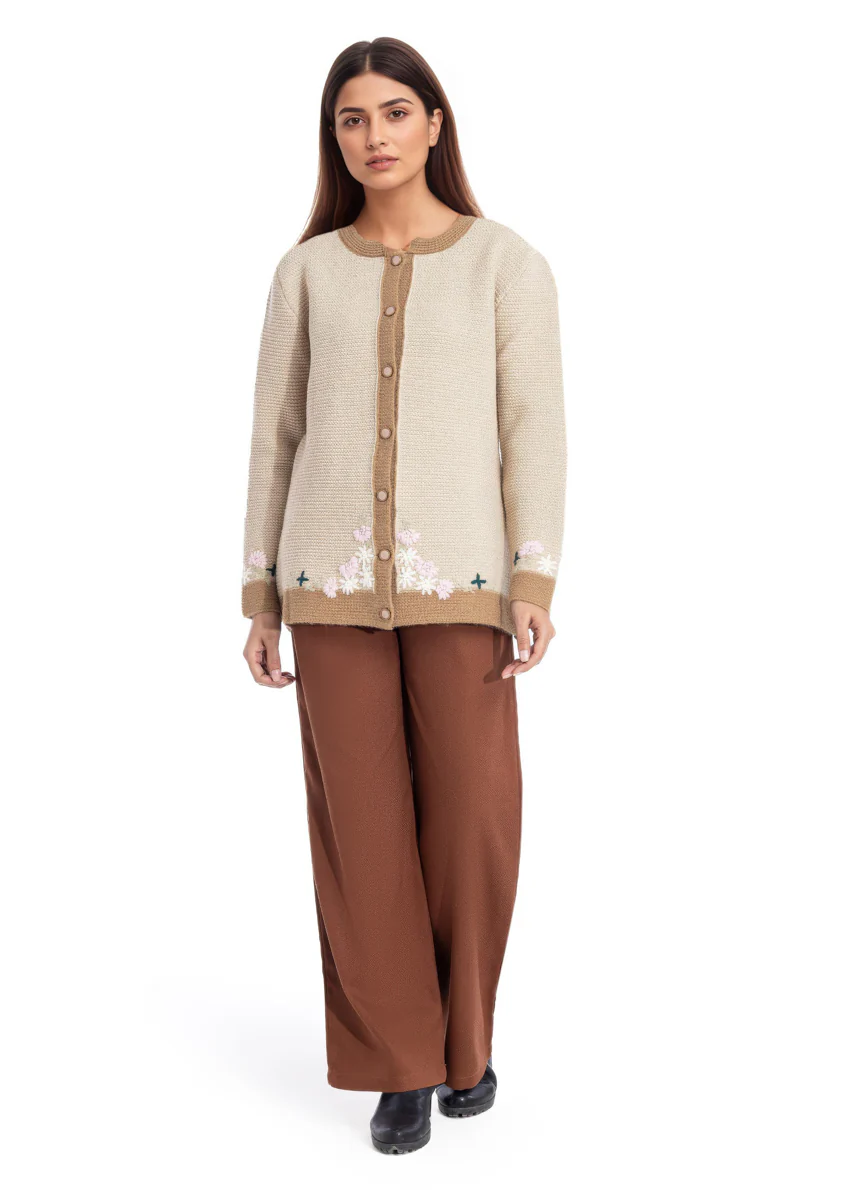Stone-Round Neck Full Sleeves Cardigan Sweater (25Y-038-67) - Image 4