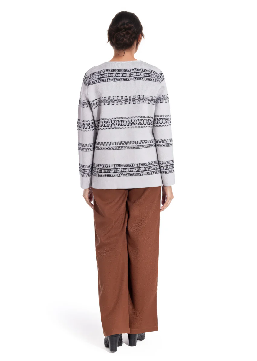 Ash-Round Neck Full Sleeves Cardigan Sweater (25Y-039-67) - Image 2