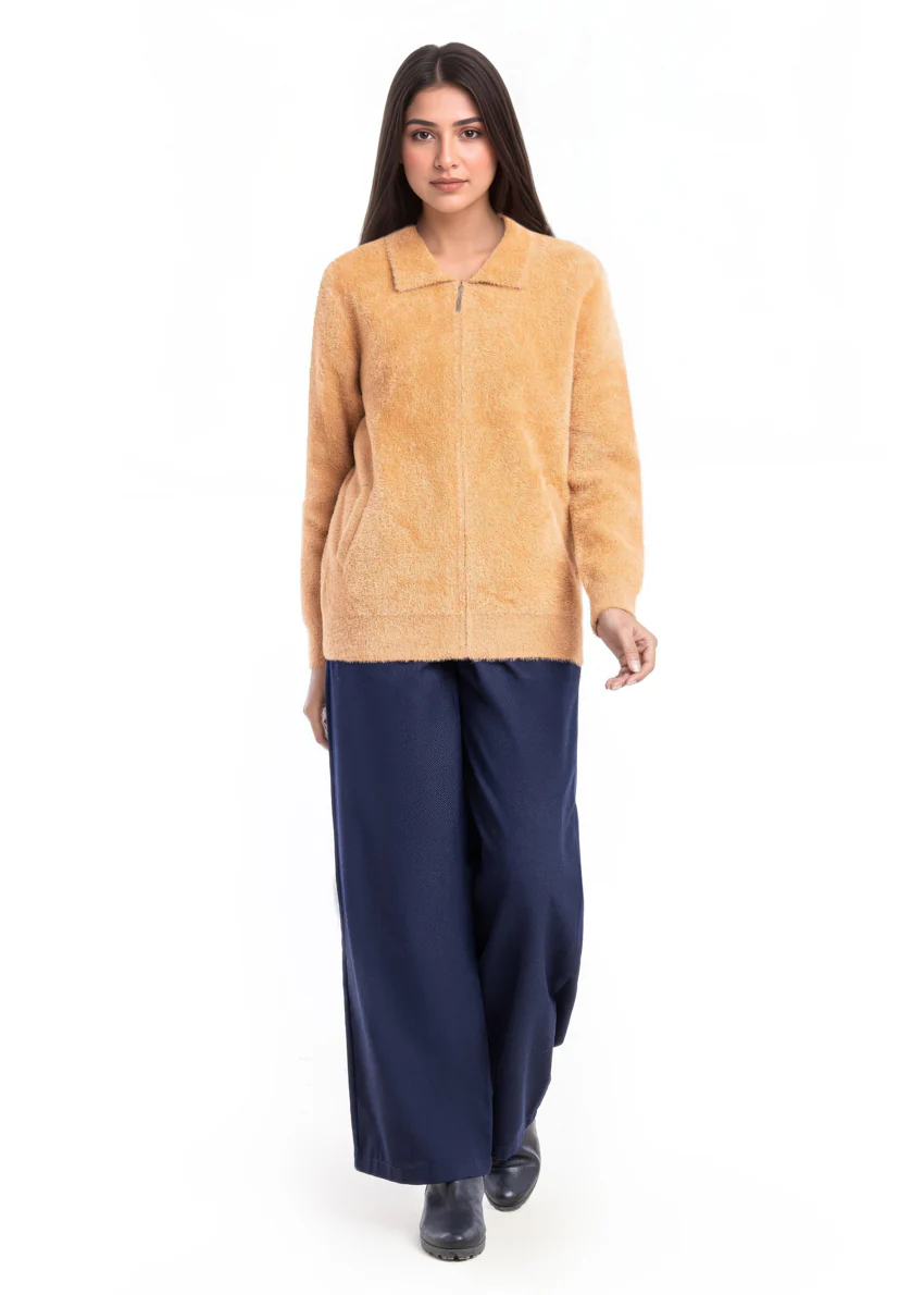 Camel-Wing Collar Zipper Full Sleeves Sweater (25Y-045-67) - Image 5