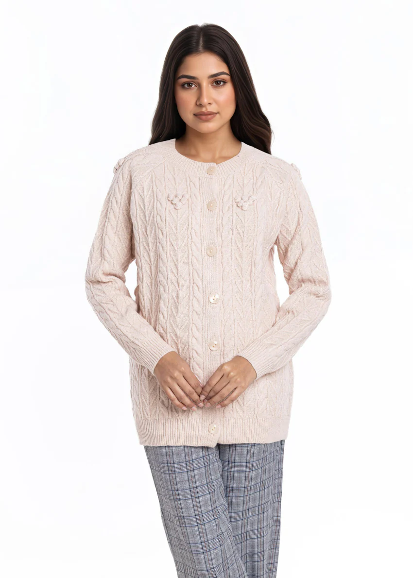 Fawn-Round Neck Cardigan Reglan Sleeves Sweater (25Y-048-67) - Image 3