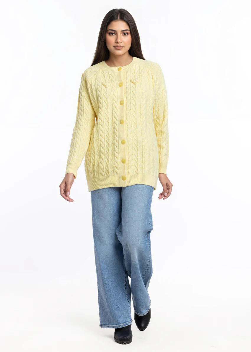 Lemon-Round Neck Cardigan Reglan Sleeves Sweater (25Y-048-67) - Image 5
