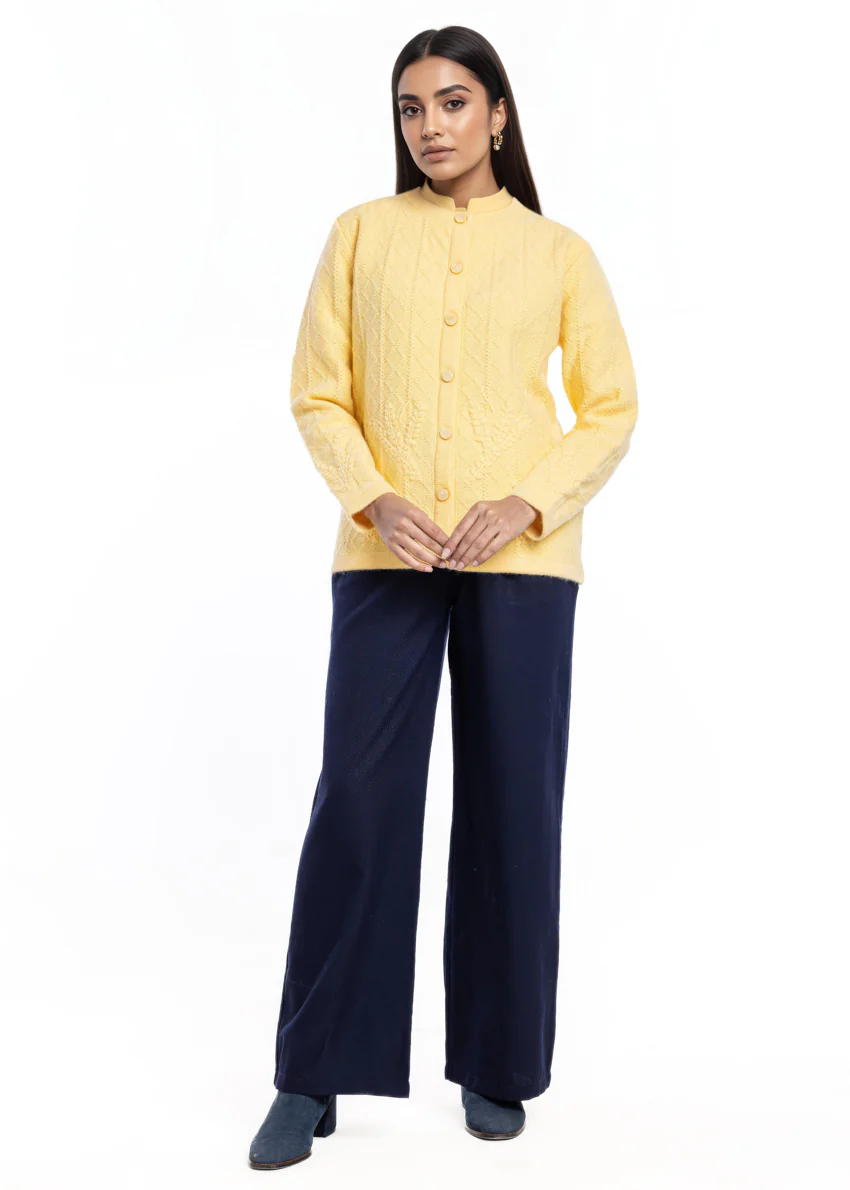 Lemon-Round Neck Cardigan Full Sleeves Sweater (25Y-051-67) - Image 5
