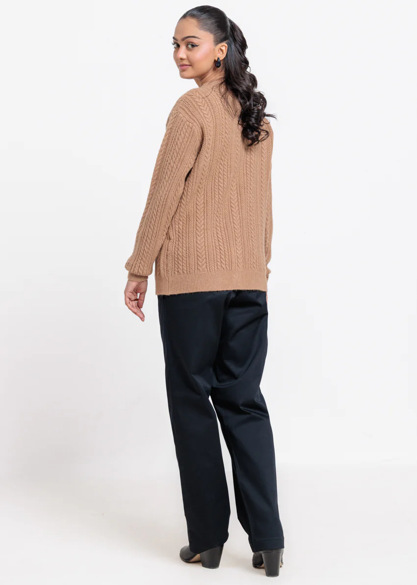 Coconut-Round Neck Cardigan Full Sleeves Sweater (25Y-054-67) - Image 4