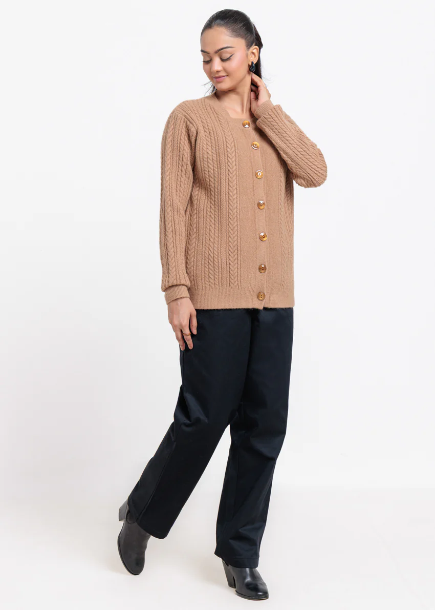 Coconut-Round Neck Cardigan Full Sleeves Sweater (25Y-054-67) - Image 5