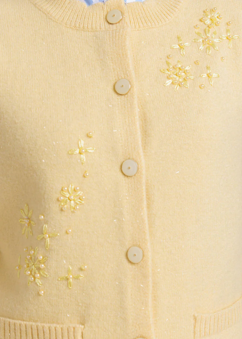 Lemon-Round Neck Full Sleeves Cardigan Sweater (25Y-061-67) - Image 3