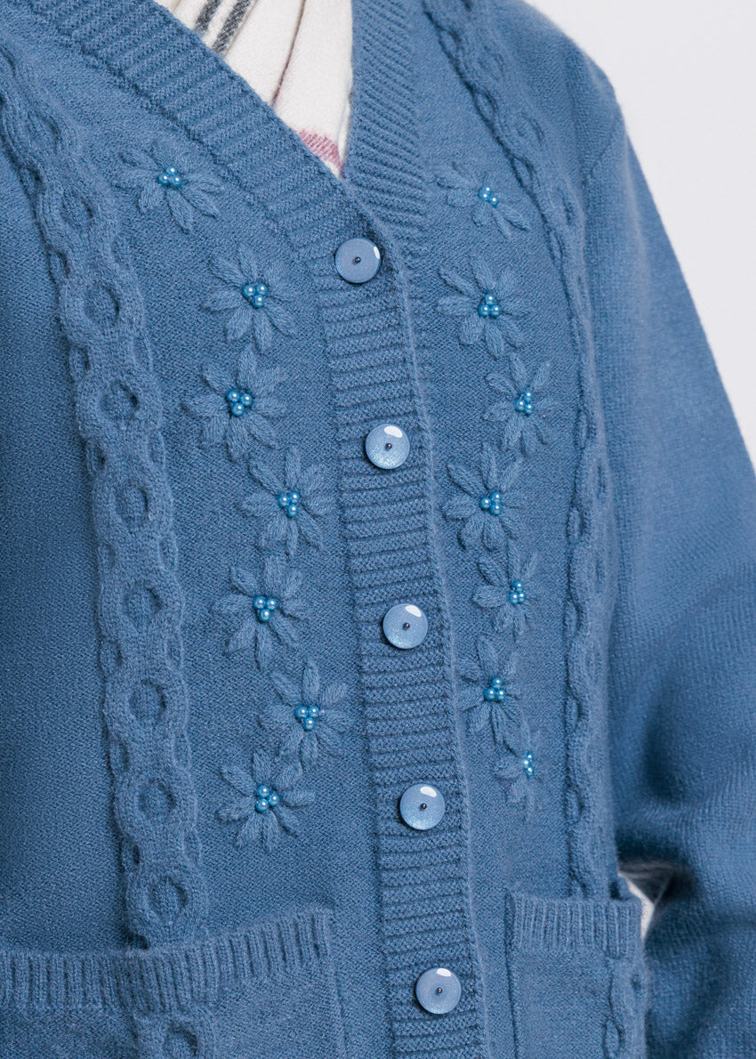 Blue-V-Cardigan Full Sleeves Sweater (25Y-063-67) - Image 4