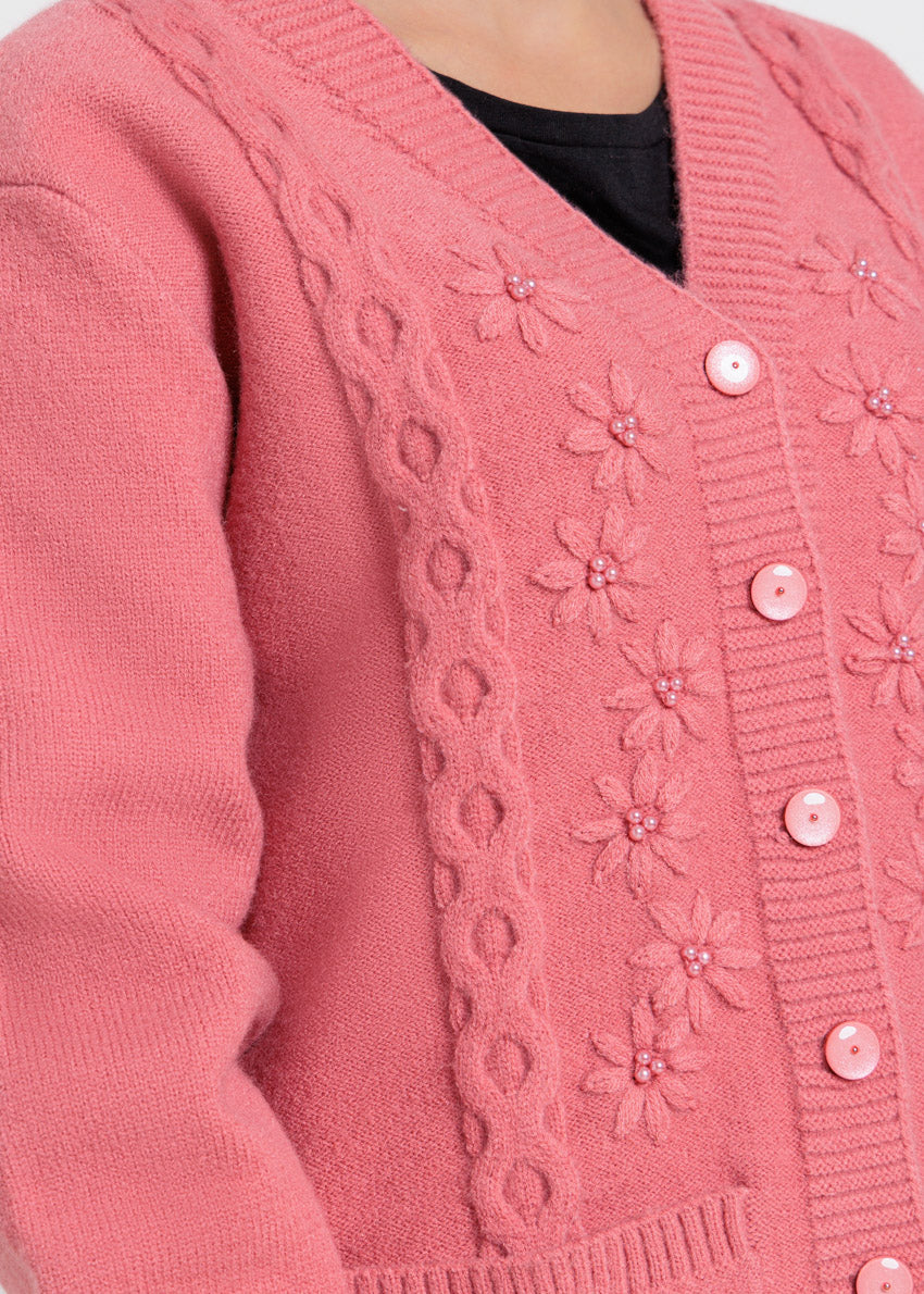 Coral-V-Cardigan Full Sleeves Sweater (25Y-063-67) - Image 3