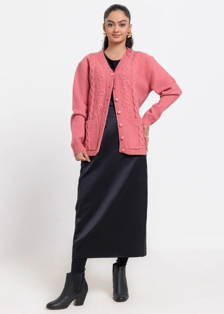 Coral-V-Cardigan Full Sleeves Sweater (25Y-063-67) - Image 5