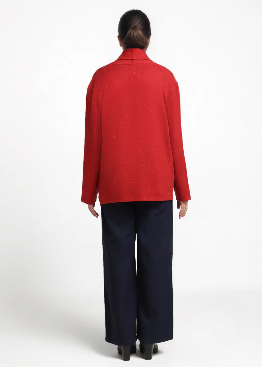 Maroon-V-Cardigan Full Sleeves Sweater (25Y-065-67) - Image 2