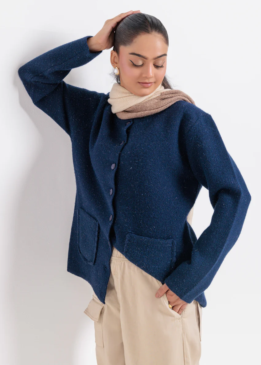 Navy-Round Neck Full Sleeves Sweater (25Y-066-67) - Image 5