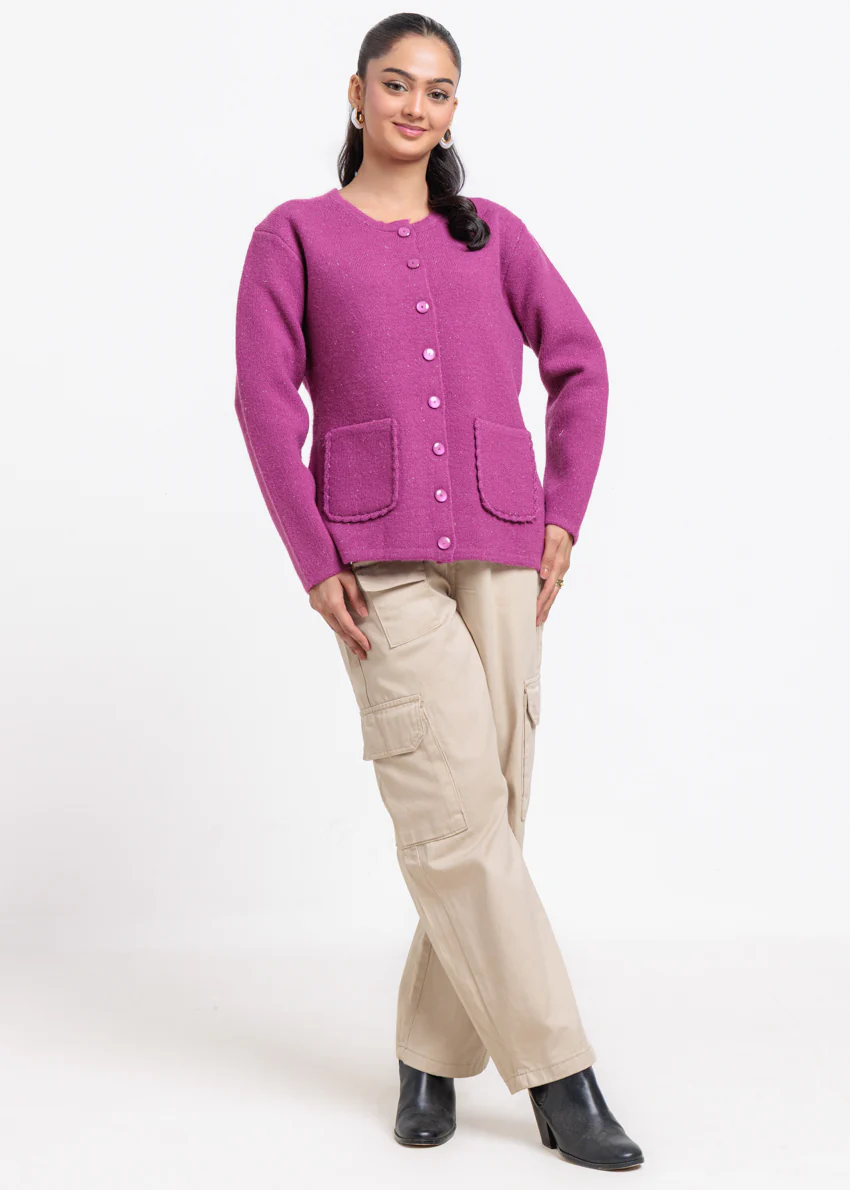 Purple-Round Neck Full Sleeves Sweater (25Y-066-67) - Image 4