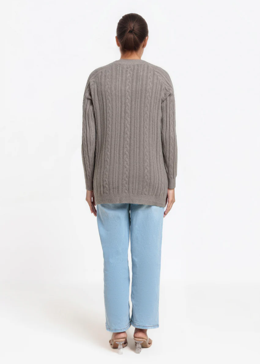 Shark-Round Neck Full Sleeves Cardigan Sweater (25Y-068-67) - Image 2