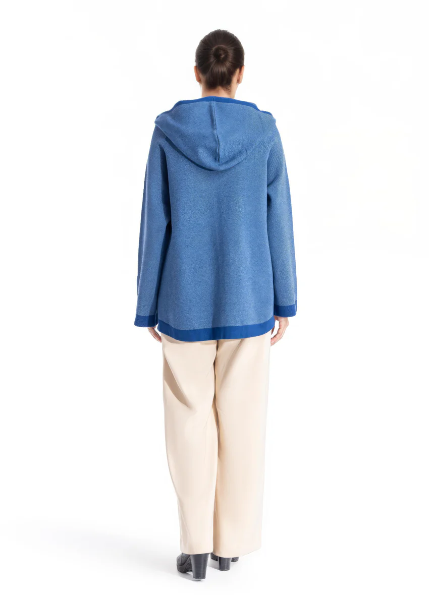 R-Blue-Hoodie Cardigan Full Sleeves Sweater (25Y-070-67) - Image 2