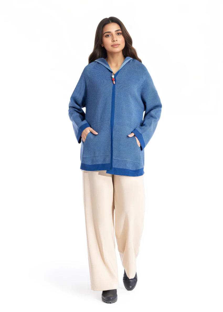 R-Blue-Hoodie Cardigan Full Sleeves Sweater (25Y-070-67) - Image 4