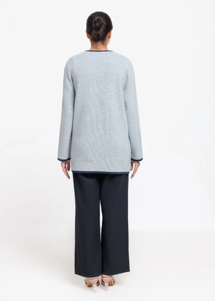 Grey-V-Cardigan Full Sleeves Sweater (25Y-075-67) - Image 2