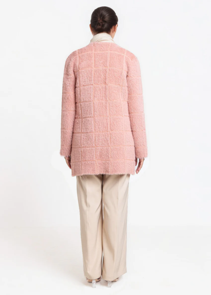 Peach-Round Neck Full Sleeves Cardigan Sweater (25Y-081-67) - Image 2