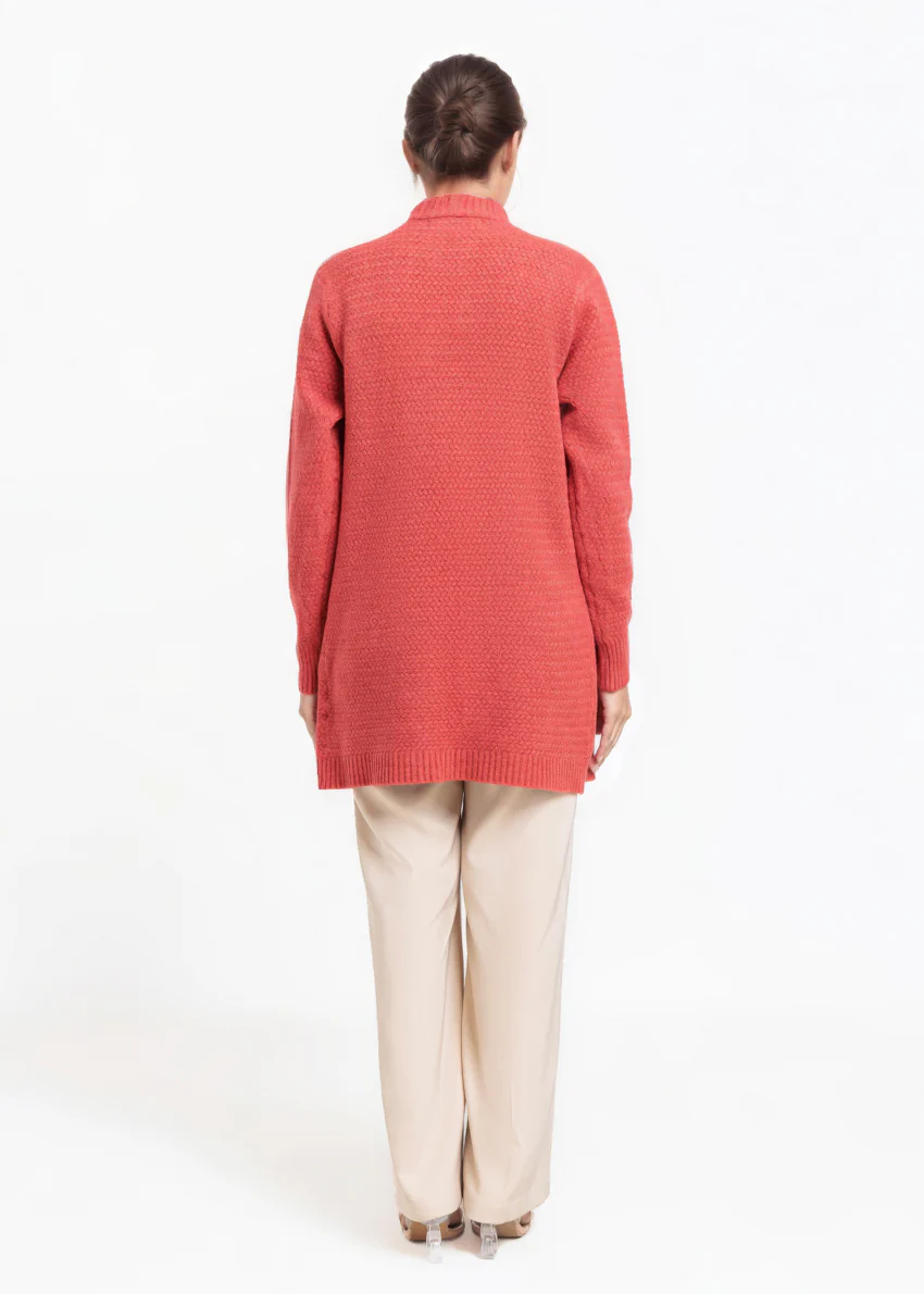 D-Rust-Round Neck Full Sleeves Cardigan Sweater (25Y-083-67) - Image 2
