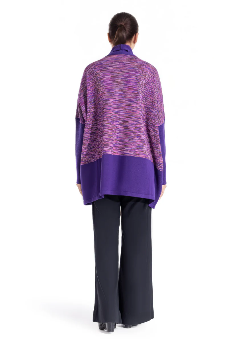 Brinjal-V Neck Cardigan Full Sleeves Sweater (25Y-092-67) - Image 3