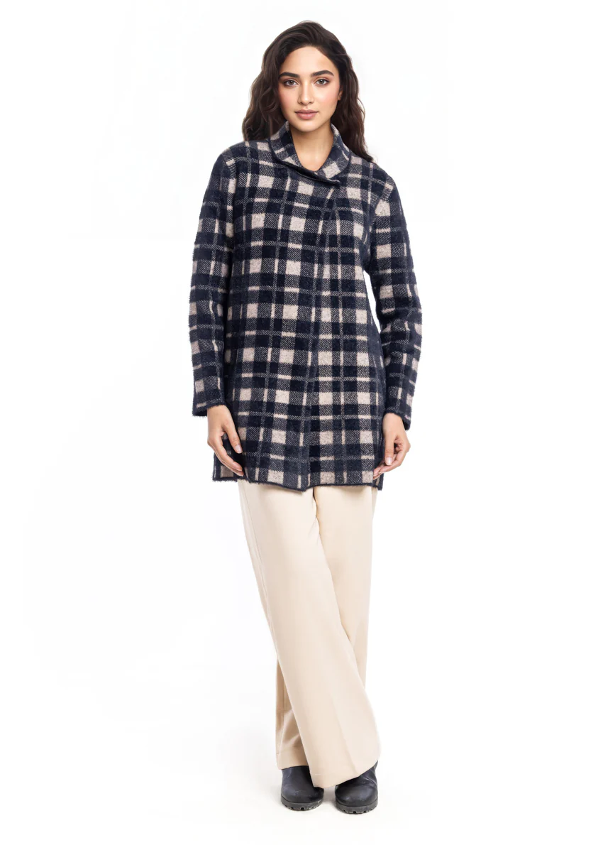 Black-Shawl Collar Full Sleeves Cardigan Sweater (25Y-094-67) - Image 4
