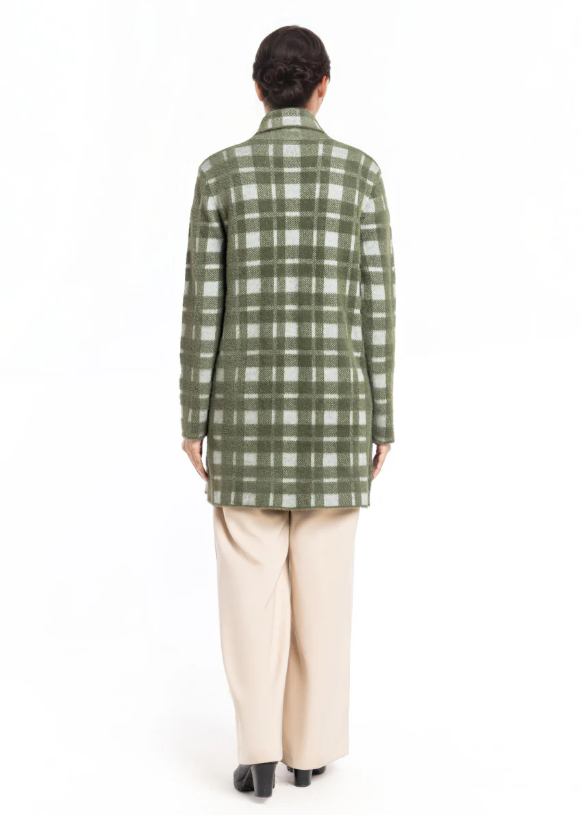 Olive-Shawl Collar Full Sleeves Cardigan Sweater (25Y-094-67) - Image 3