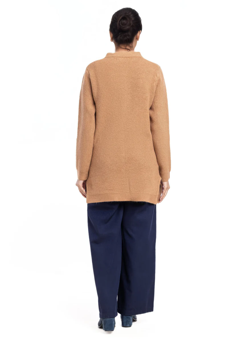 Copper-Round Neck Cardigan Full Sleeves Sweater (25Y-102-67) - Image 2