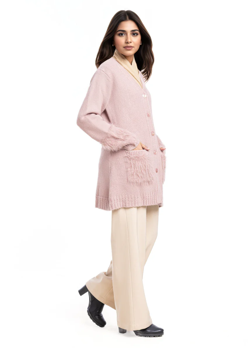 Lotus-V-Cardigan Full Sleeves Sweater (25Y-104-67) - Image 3