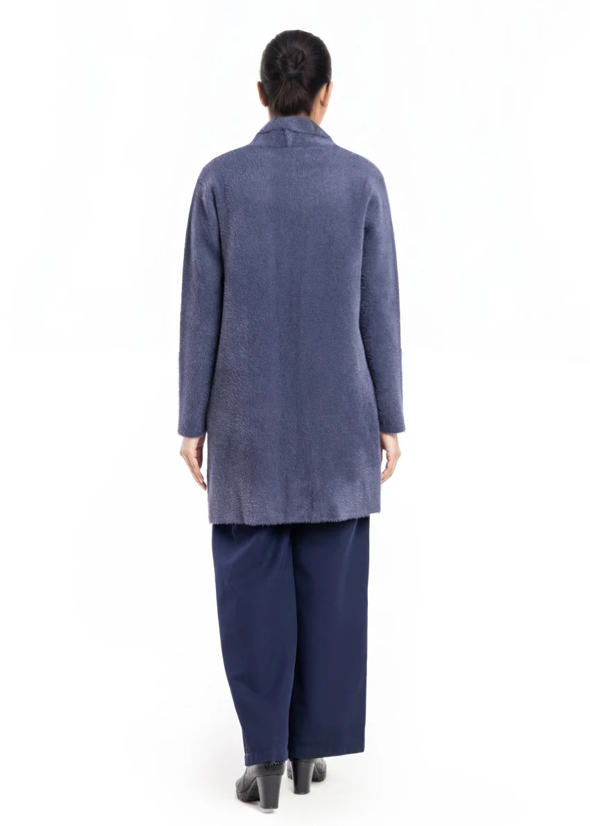 Charcoal-Front Open Full Sleeves Cardigan Sweater (25Y-115-67) - Image 2
