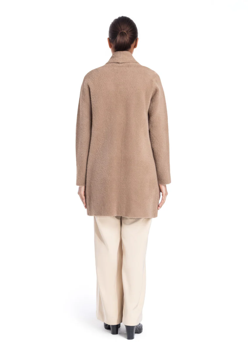 Khaki-Front Open Full Sleeves Cardigan Sweater (25Y-115-67) - Image 2