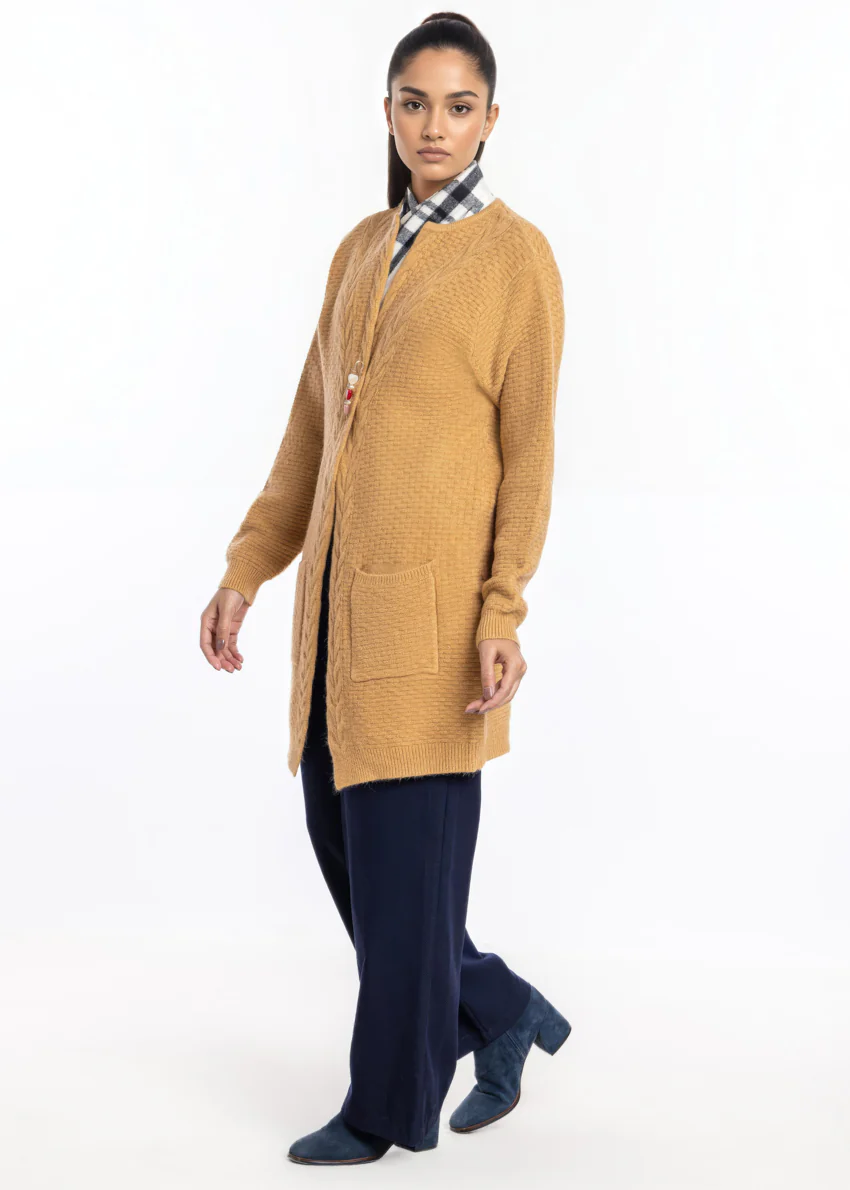 Honey-Round Neck Cardigan Full Sleeves Sweater (25Y-118-67) - Image 4