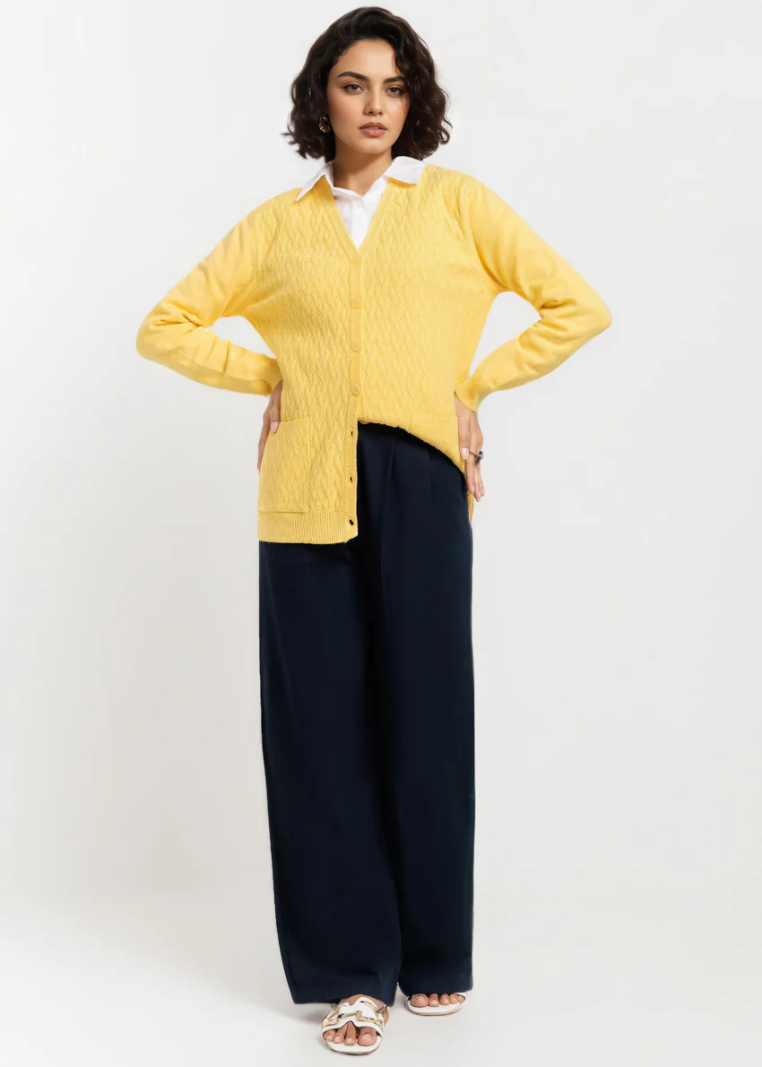 Lemon-V-Cardigan Full Sleeves Sweater (25Y-201-67) - Image 3