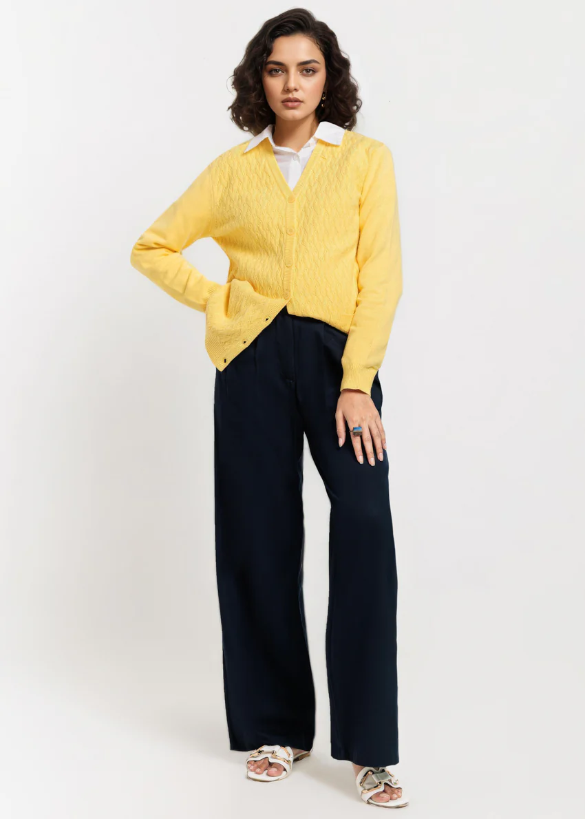 Lemon-V-Cardigan Full Sleeves Sweater (25Y-201-67) - Image 5