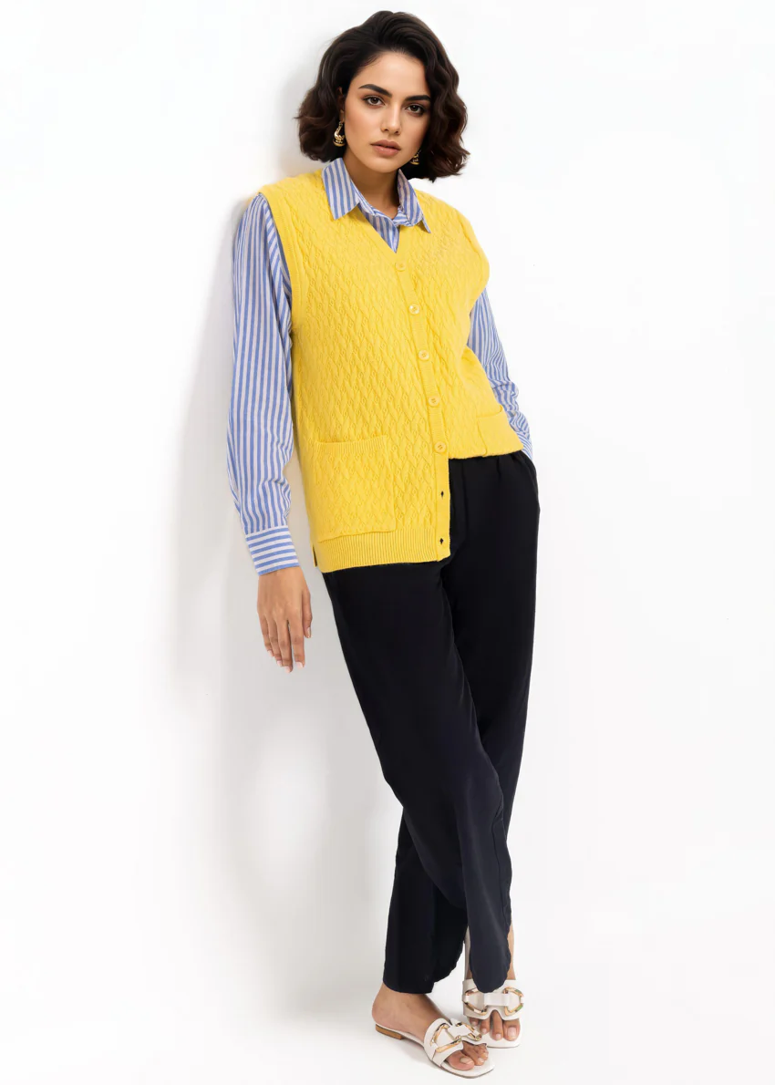 Lemon-V-Cardigan Sando Sweater (25Y-202-67) - Image 3