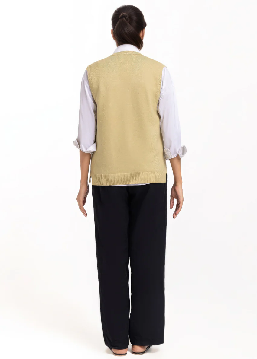 Olive-V-Cardigan Sando Sweater (25Y-214-67) - Image 2