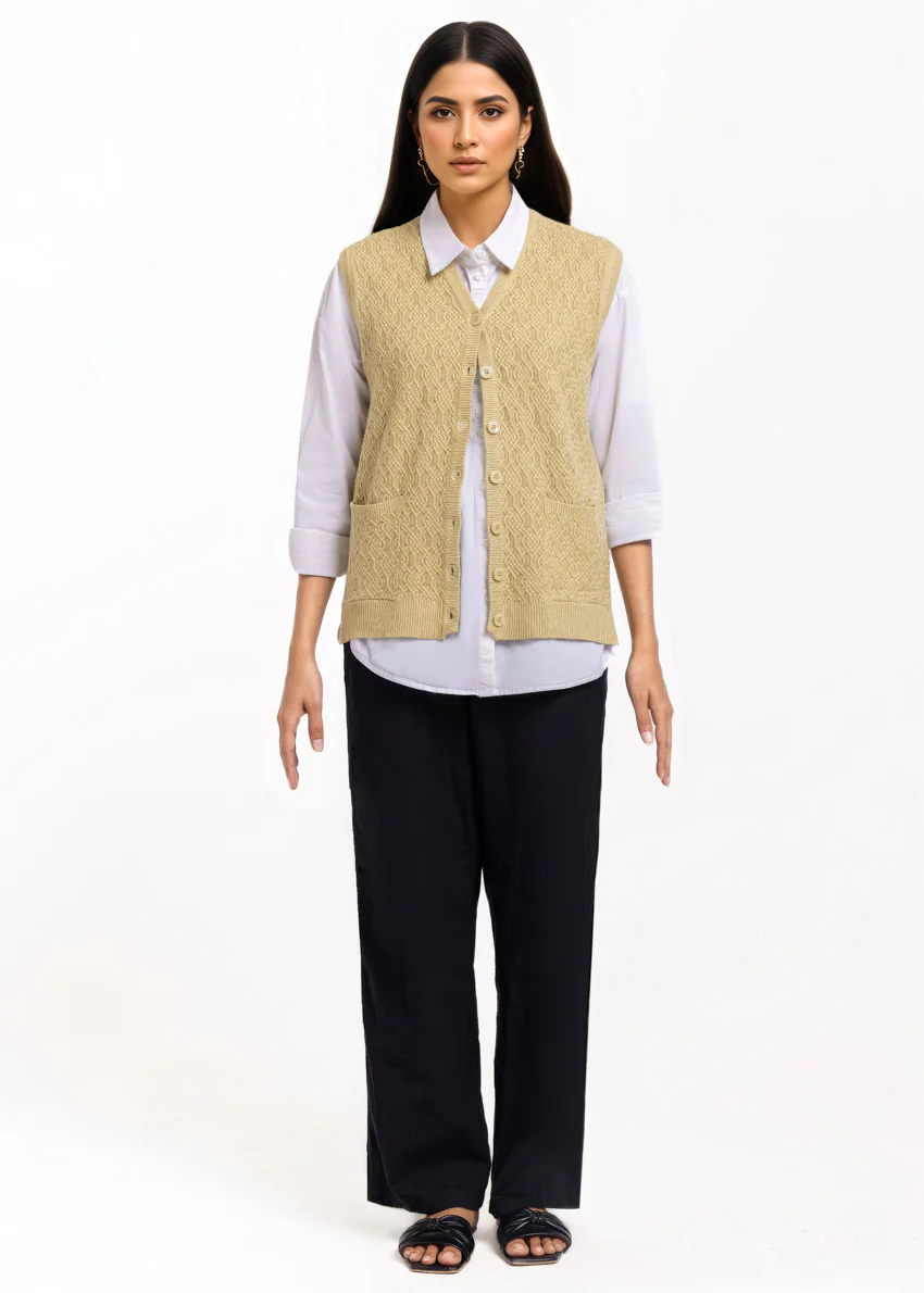 Olive-V-Cardigan Sando Sweater (25Y-214-67) - Image 5