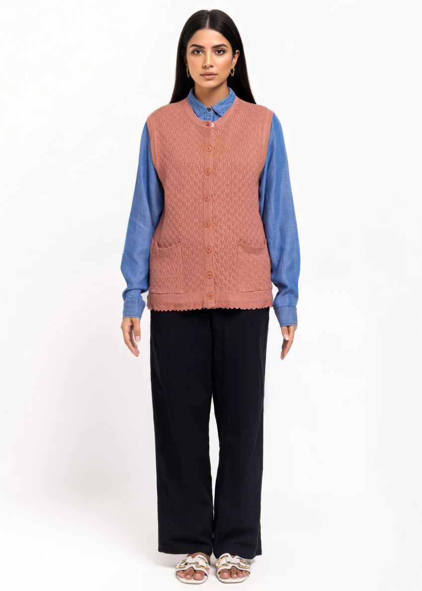 Rose-R-Neck Cardigan Sando Sweater (25Y-222-67) - Image 3