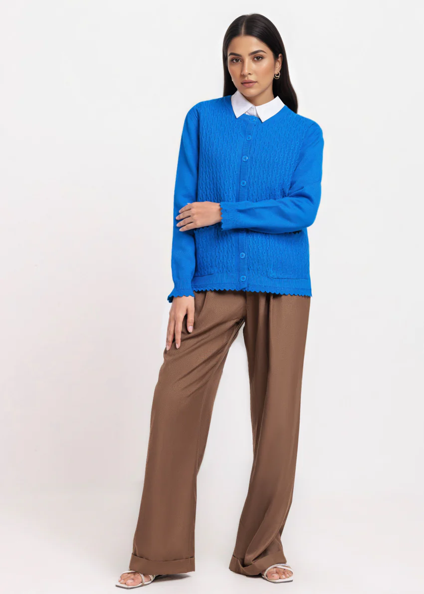 Ro-Blue-R-Neck Cardigan Full Sleeves Sweater (25Y-227-67) - Image 3