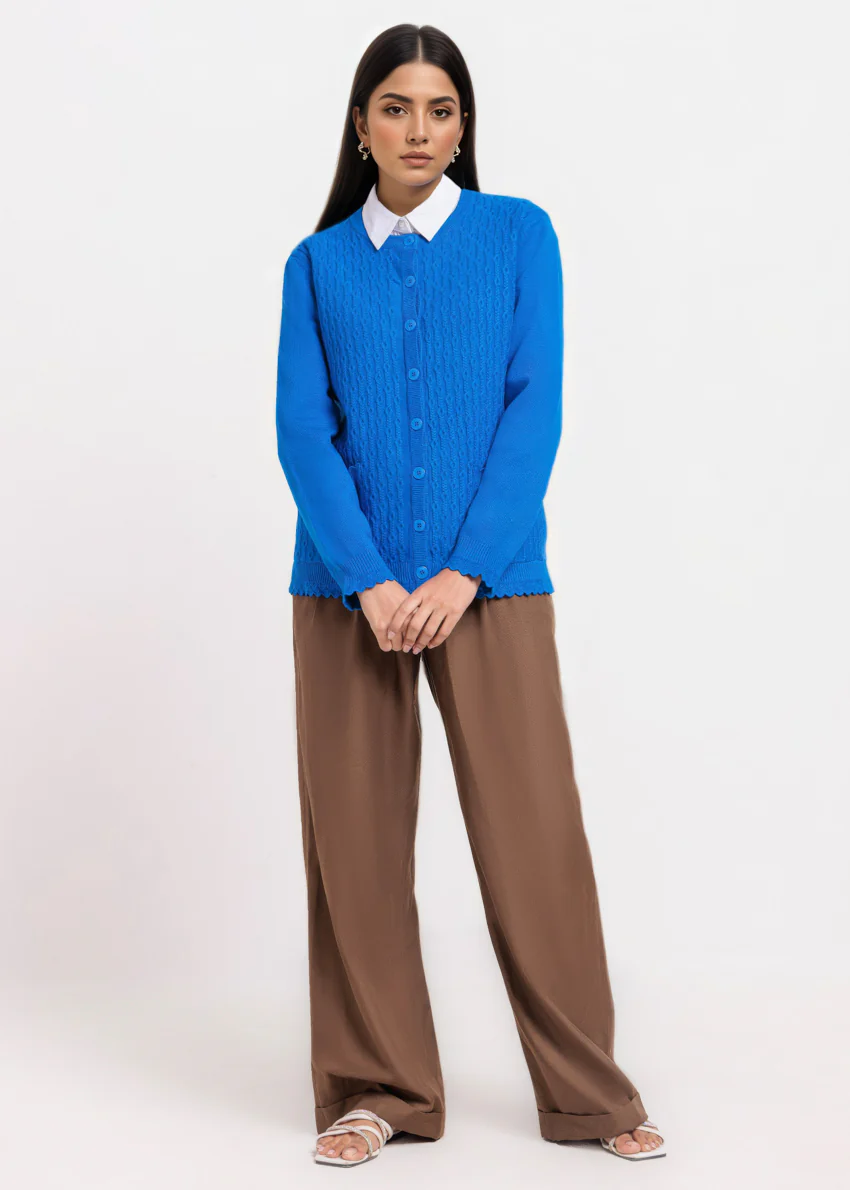 Ro-Blue-R-Neck Cardigan Full Sleeves Sweater (25Y-227-67) - Image 5