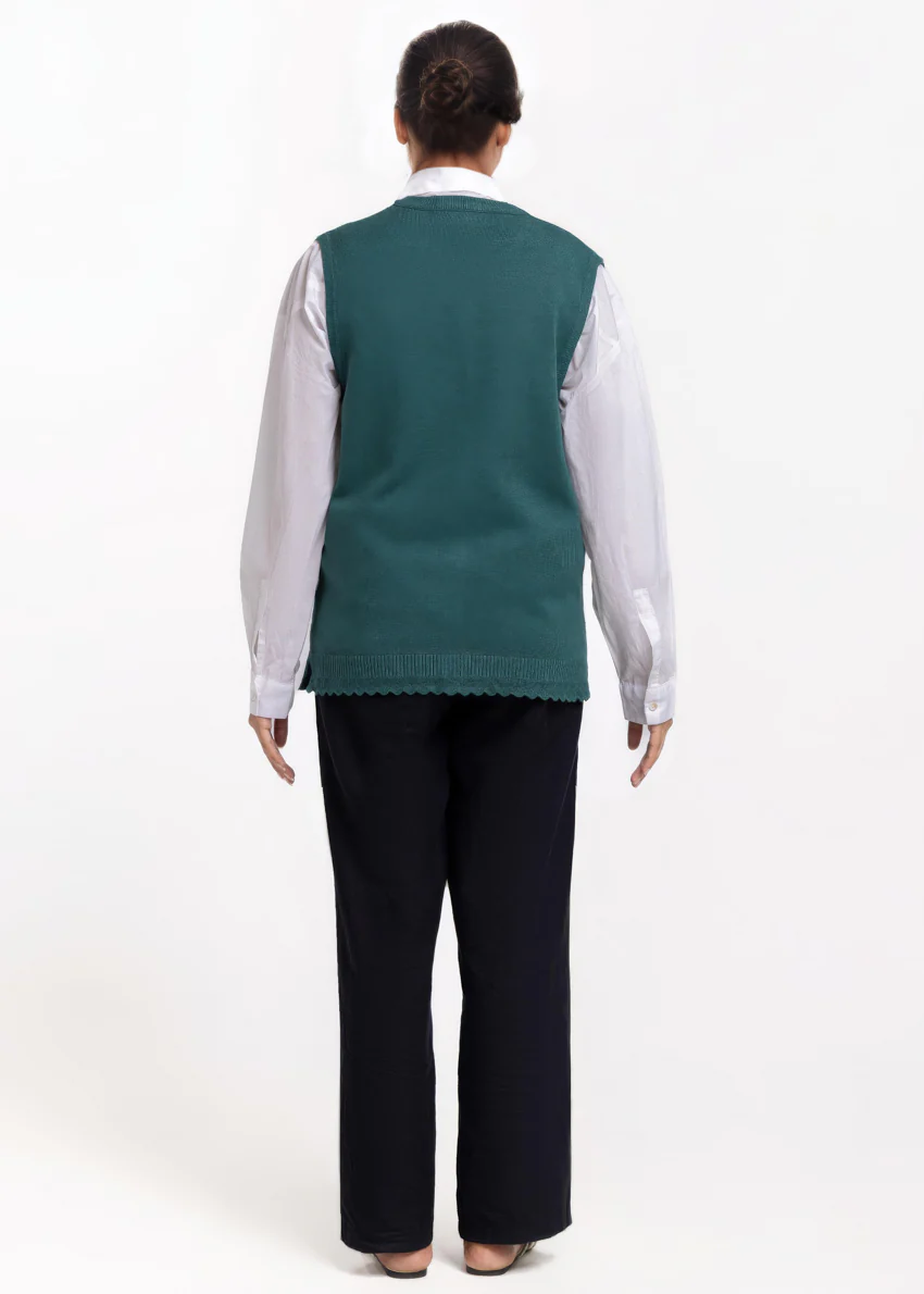 E-Green-R-Neck Cardigan Sando Sweater (25Y-230-67) - Image 2