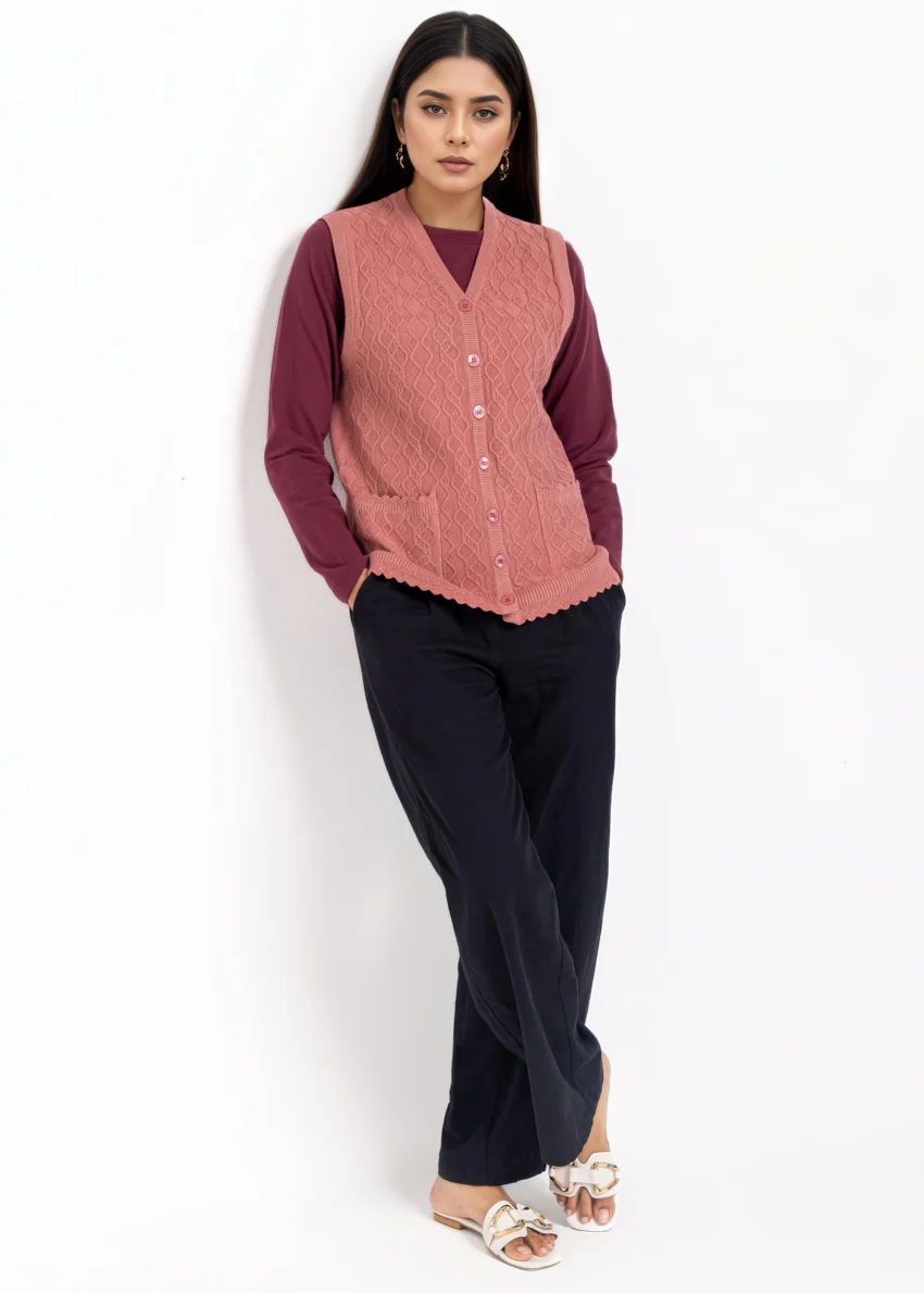 Brick-V-Cardigan Sando Sweater (25Y-232-67) - Image 3