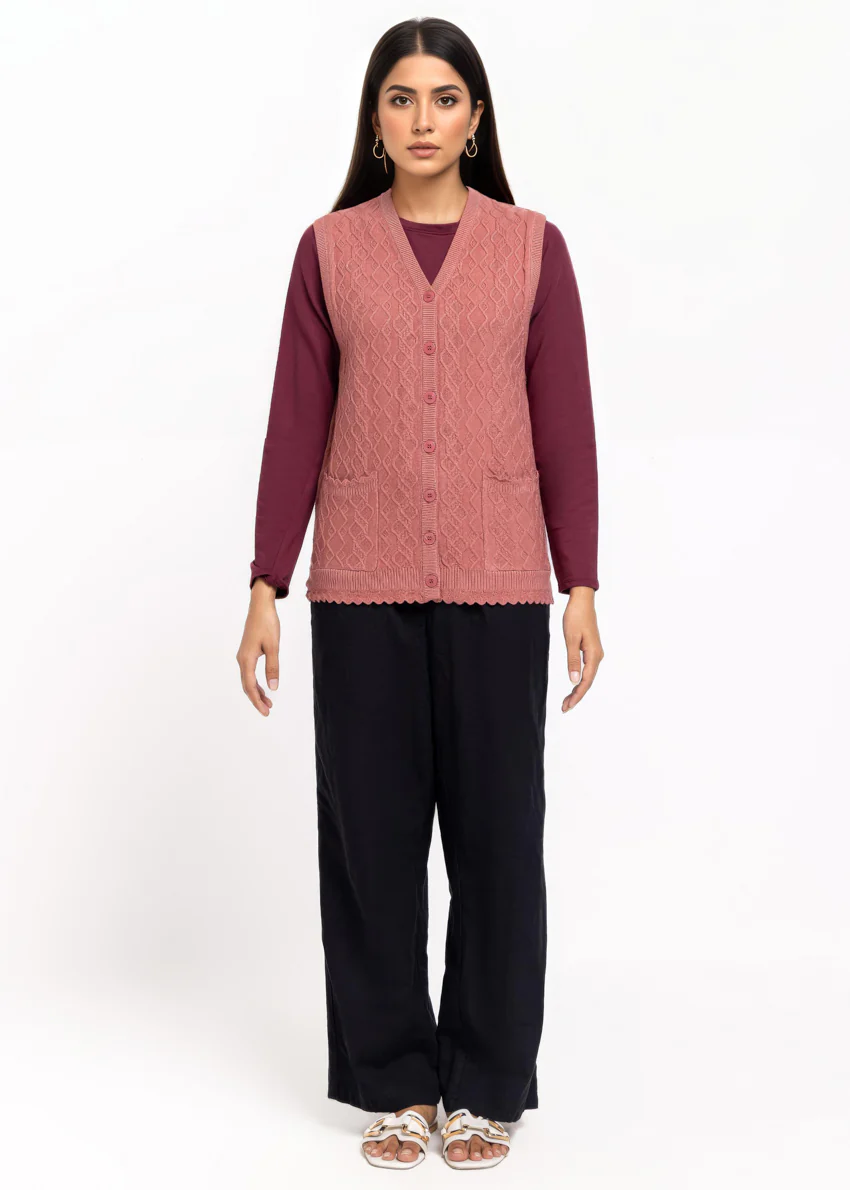 Brick-V-Cardigan Sando Sweater (25Y-232-67) - Image 4