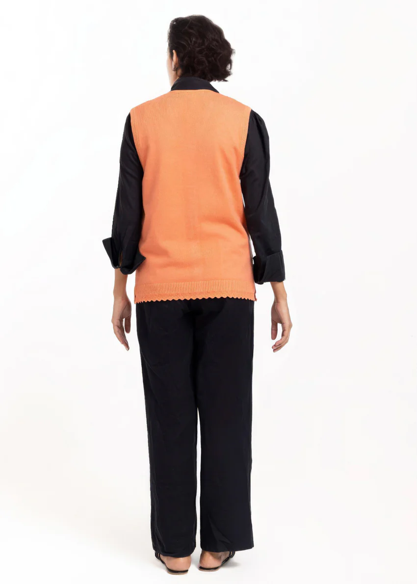 Peach-V-Cardigan Sando Sweater (25Y-242-67) - Image 2