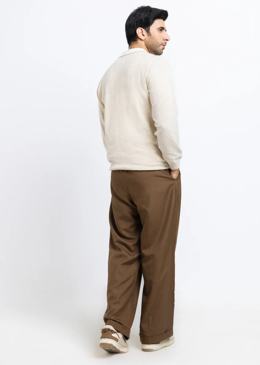 Fog-V-Neck Full Sleeves Sweater (501-14) - Image 2