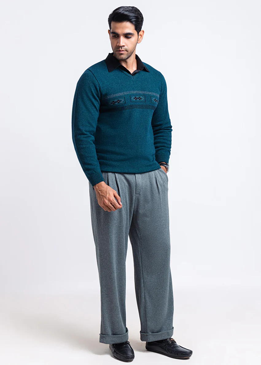 Octavo-V-Neck Full Sleeves Sweater (503-14) - Image 3