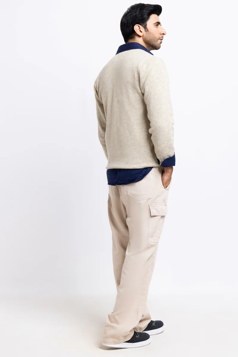 N-Stone-V-Neck Full Sleeves Sweater (504-14) - Image 2